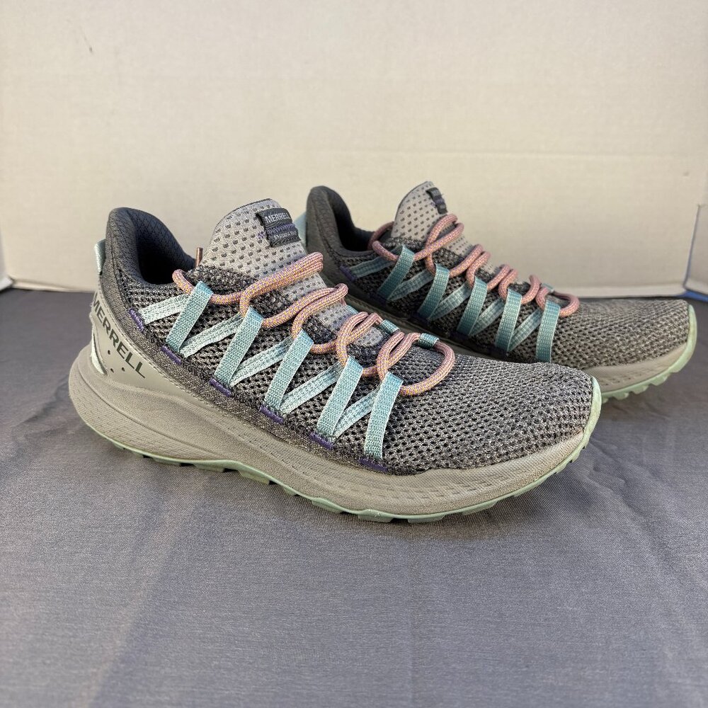 Merrell Bravada Edge Trail Shoes Women's 8 Blue Gray Walking Hiking Lightweight